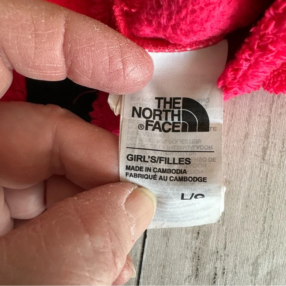PREOWNED THE NORTH FACE GIRLS PINK GLOVES SIZE LARGE L KIDS